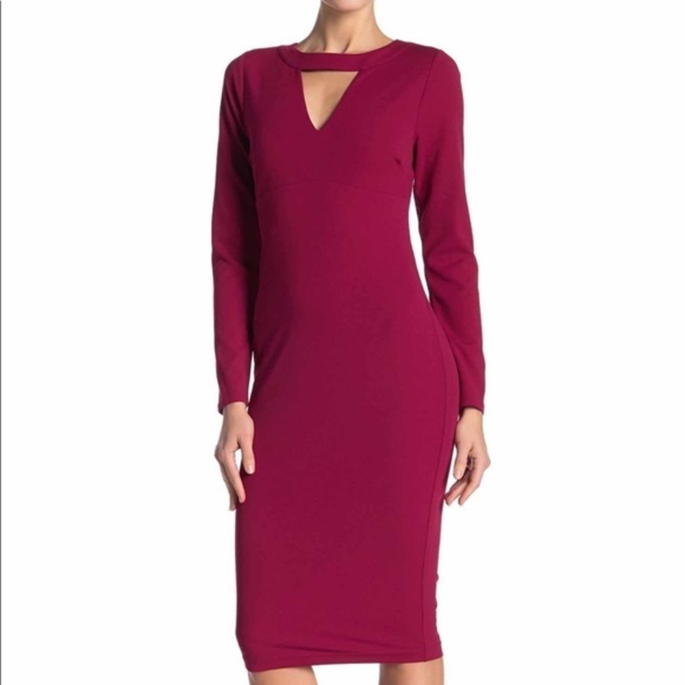 OFFERS? NEW Hale Bob Long Sleeve Cutout Midi Dress